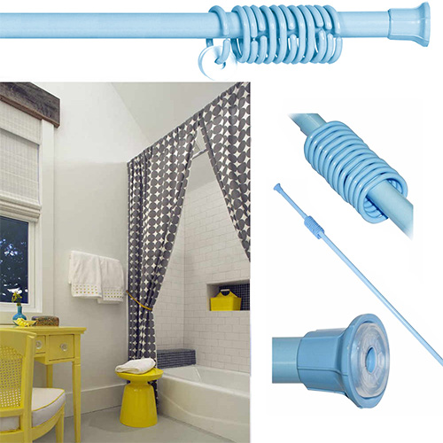 Карниз телескоп. для в/к AQUA-PRIME 120-210см голубой