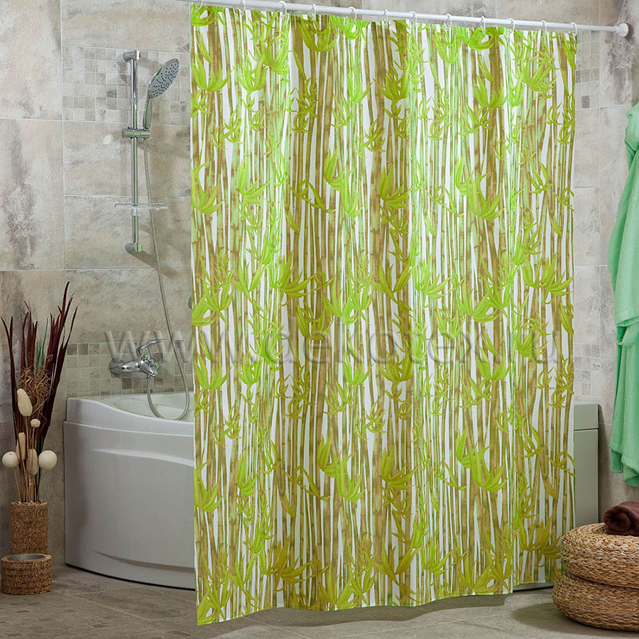 Штора для ванной комнаты полиэстер MIRANDA BAMBOOS бежевый