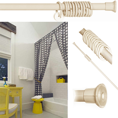 Карниз телескоп. для в/к AQUA-PRIME 120-210см бежевый