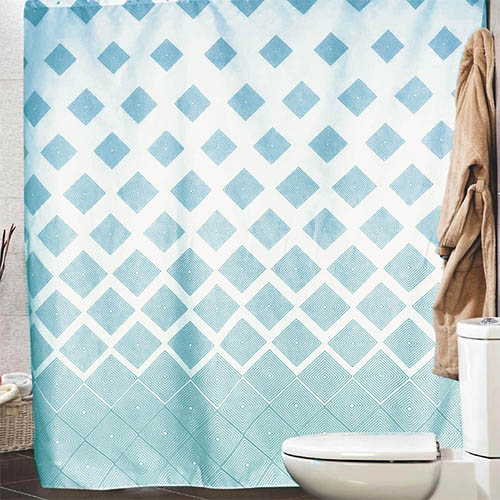 Штора для ванной комнаты полиэстер MIRANDA IBIZA голубой