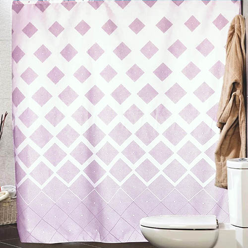Штора для ванной комнаты полиэстер MIRANDA IBIZA сиреневый