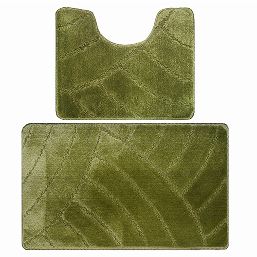 Комплект ковриков для в/к BANYOLIN CLASSIC из 2 шт 60х100/50х60см 11мм темно-зеленый