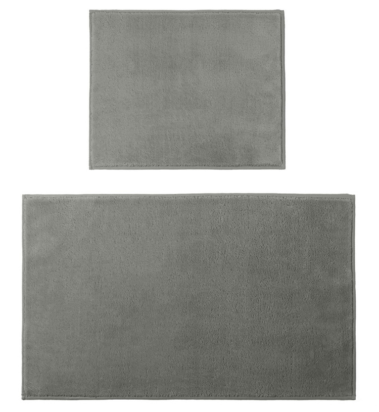 Коврик для в/к DEKOTEX PUFFY из 2 шт 50х80/50х40см 11мм (антрацит)