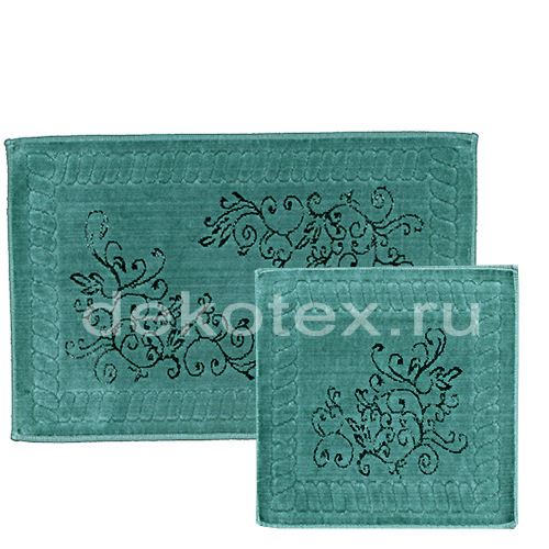 Коврик для в/к CASTAFIORE NATURALE из 2 шт 60х100см хлопковый VITE 14 8мм зеленый
