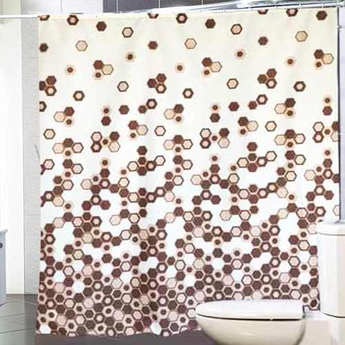 Штора для ванной комнаты полиэстер MIRANDA TROY 180х200 бежевый