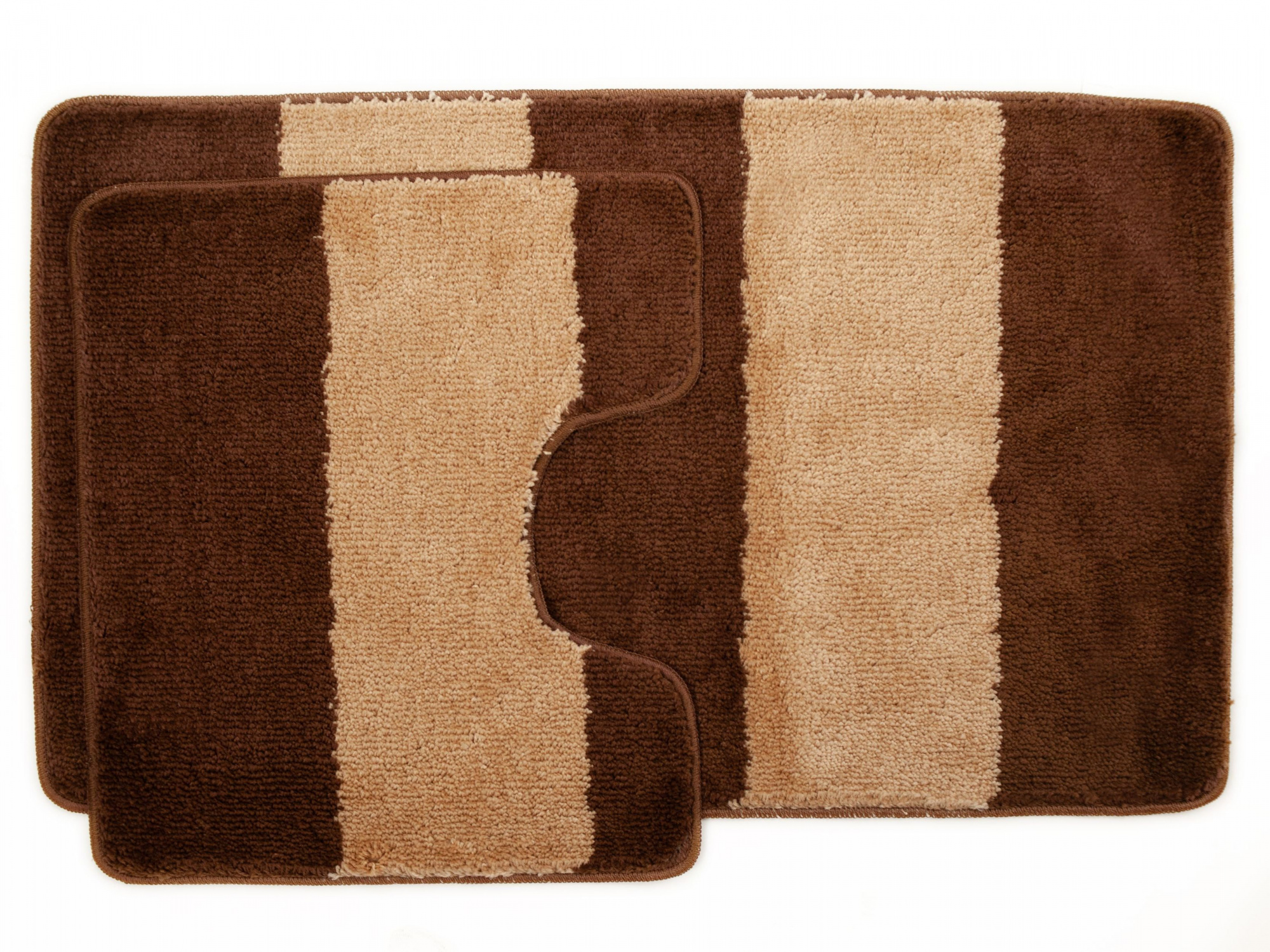 Комплект ковриков для в/к AQUA-PRIME Be'Maks Multi из 2 шт 60х100/60х50см 184-152 18мм (коричн)