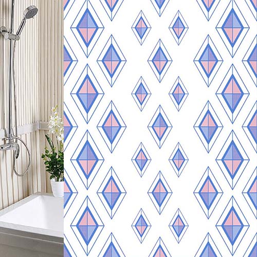 Шторы для ванн полиэтилен "Диамант" 180х180см (белый)