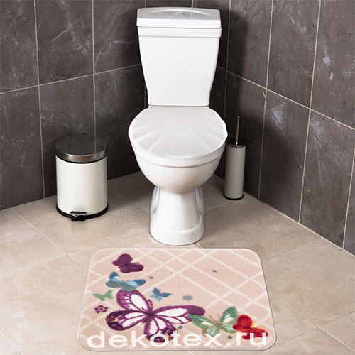 Коврик для в/к CONFETTI BELLA из 1 шт 50х57см BUTTERFLY PLAID красный