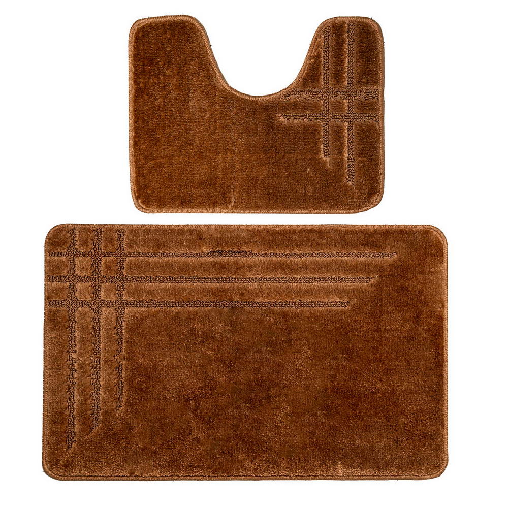 Коврик для в/к DKTX Comfort Linea из 2 шт 50х80/50х40см 10мм (молочный)