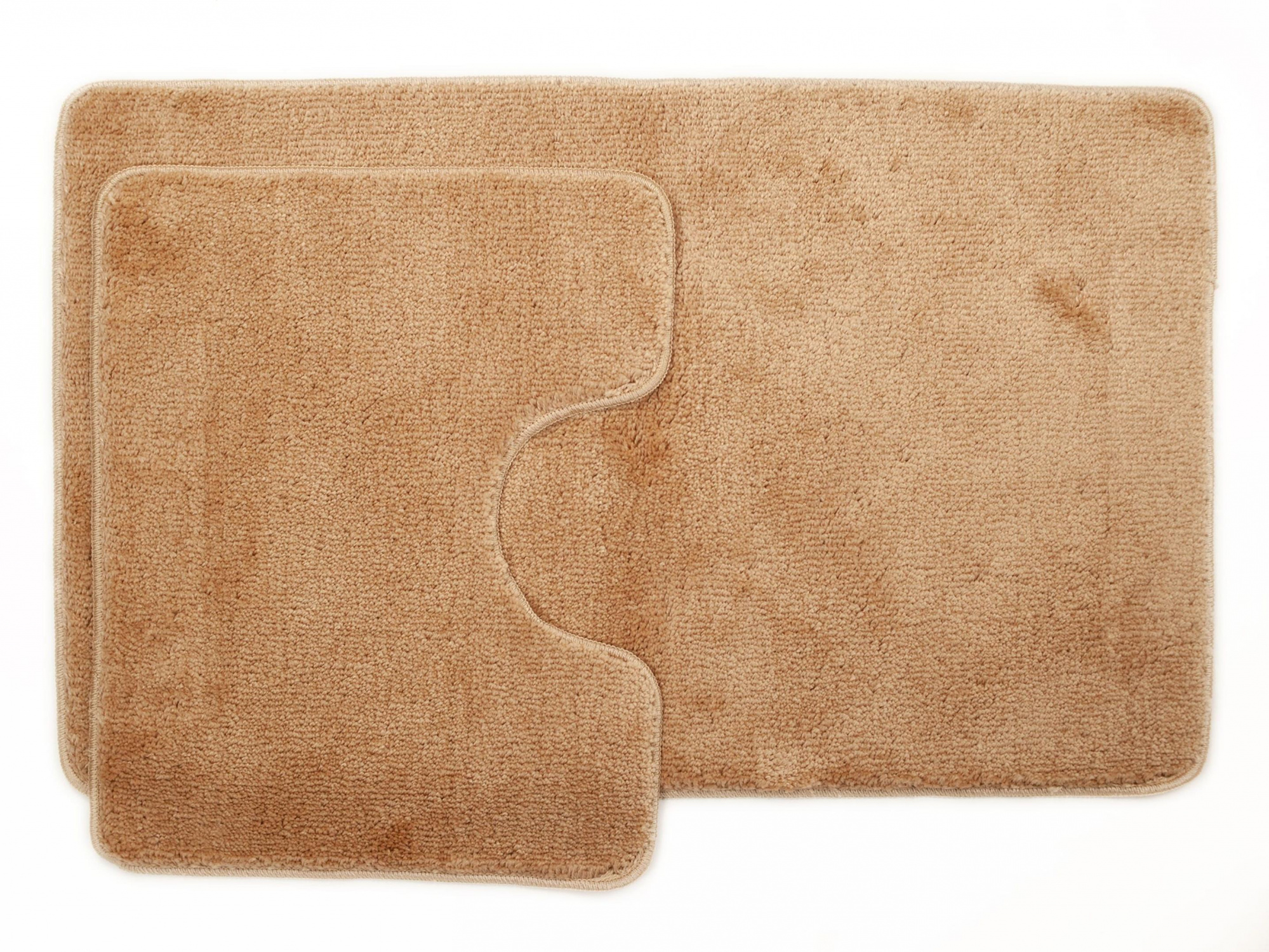 Комплект ковриков для в/к AQUA-PRIME Be'Maks из 2 шт 60х100/60х50см 152 18мм (светло-коричневый) 1/2