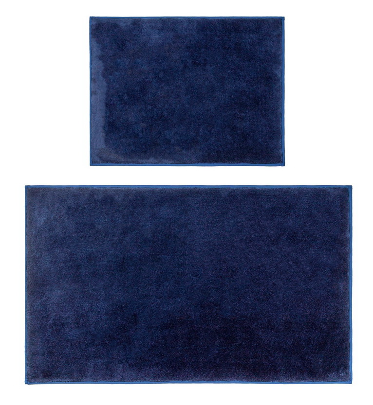 Коврик для в/к DEKOTEX PUFFY из 2 шт 50х80/50х40см 11мм (синий)