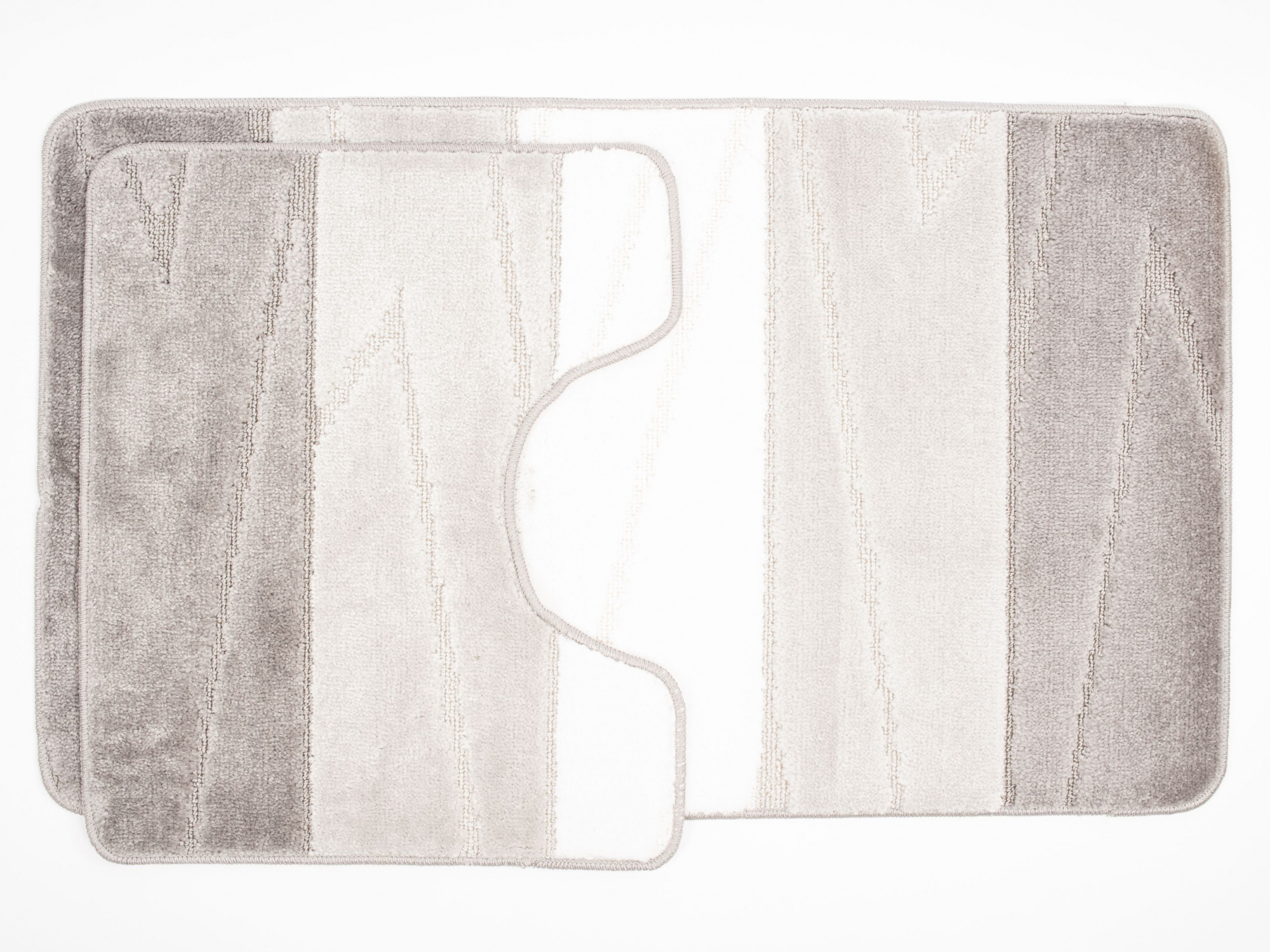 Комплект ковриков для в/к AQUA-PRIME Enigma из 2 шт 60х100/50х60см 12мм серый