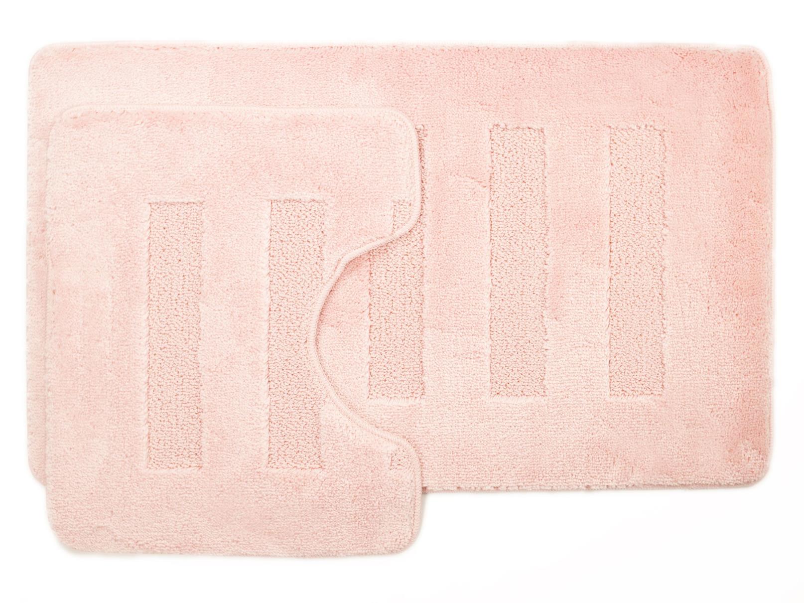 Комплект ковриков для в/к AQUA-PRIME Melany из 2 шт 50х80/40х50см 20мм (розовый)