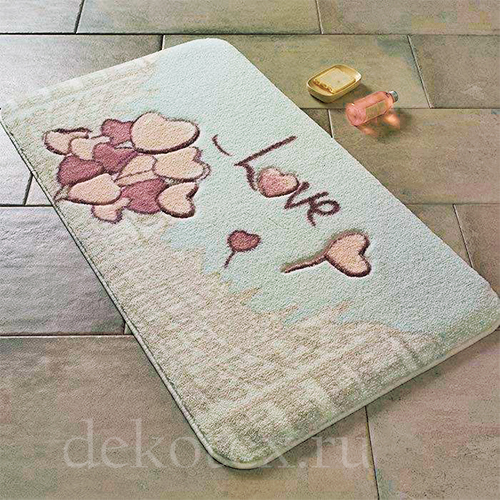 Коврик для в/к CONFETTI BELLA из 1 шт 57х100см LOVE CITY мятный