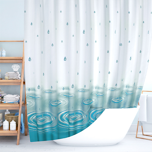 Штора для ванной комнаты полиэстер JACKLINE BS-5020 200х200 голубой