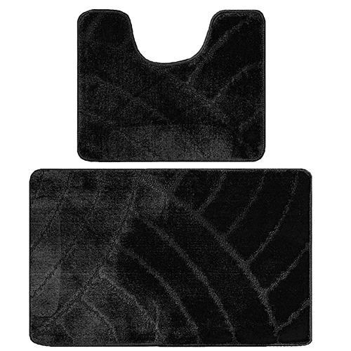 Комплект ковриков для в/к BANYOLIN CLASSIC из 2 шт 60х100/50х60см 11мм черный