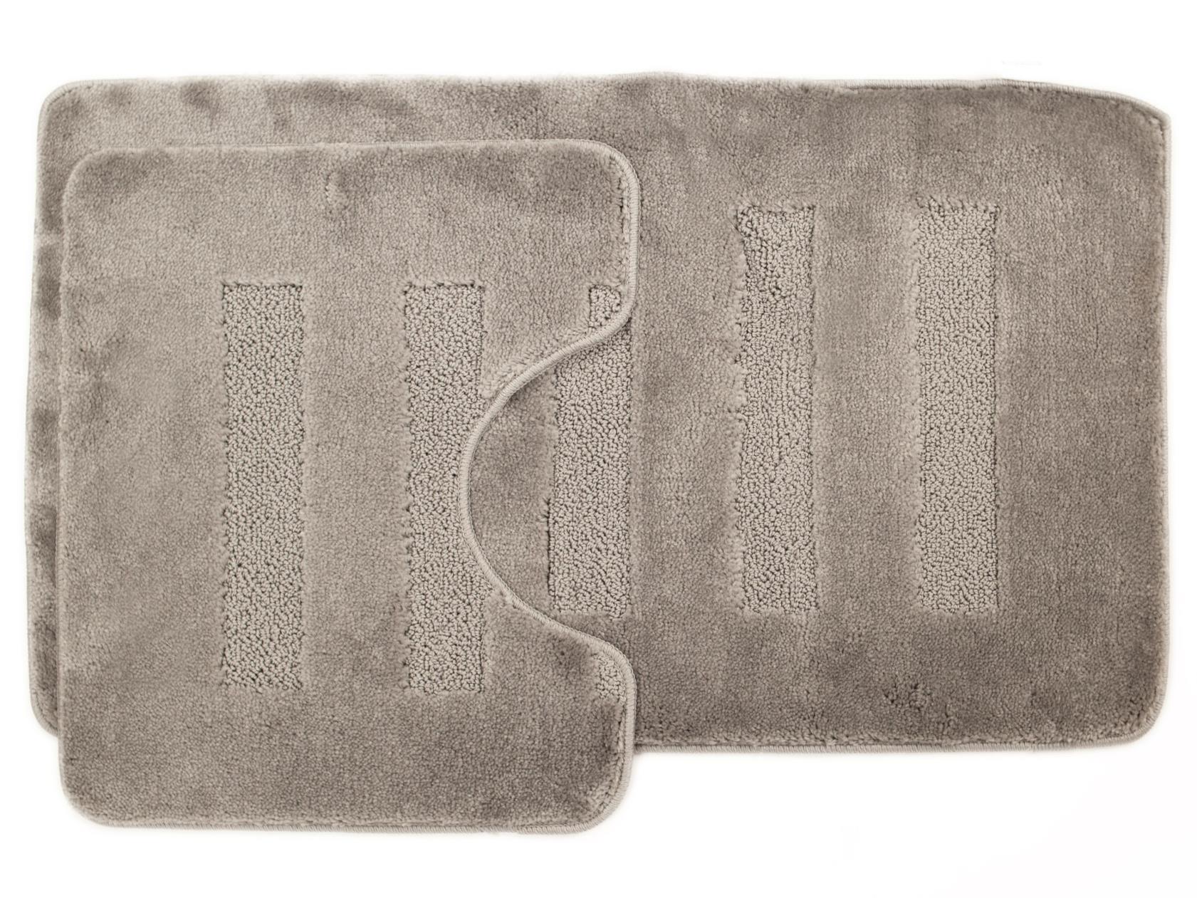 Комплект ковриков для в/к AQUA-PRIME Melany из 2 шт 50х80/40х50см 20мм (серый)