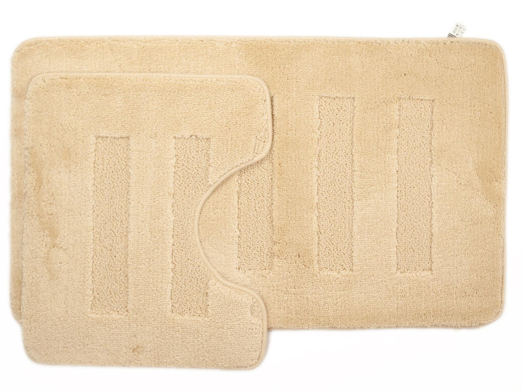 Комплект ковриков для в/к AQUA-PRIME Melany из 2 шт 60х100/50х60см 20мм (кремовый)