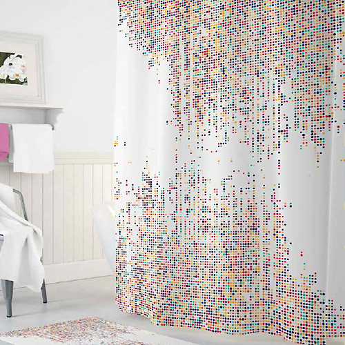 Шторы для ванн полиэстер Tropikhome DIGITAL PRINTED Dotted 180х200