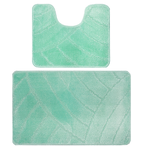 Комплект ковриков для в/к BANYOLIN CLASSIC из 2 шт 50х80/50х40см 11мм бирюзовый