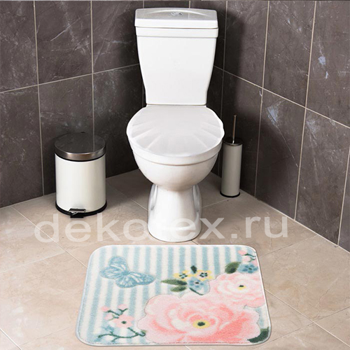 Коврик для в/к CONFETTI BELLA из 1 шт 50х57см ROSES розовый