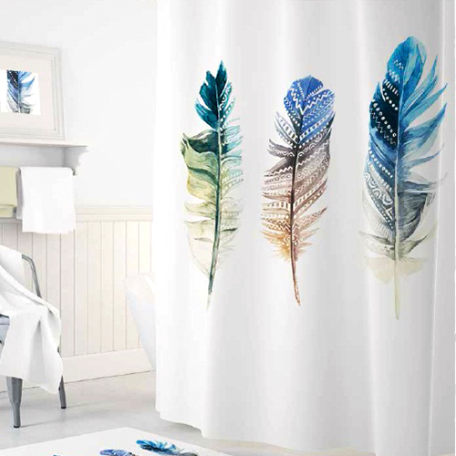 Шторы для ванн полиэстер Tropikhome DIGITAL PRINTED Plume 180х200 (1/30)