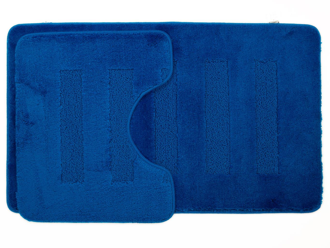 Комплект ковриков для в/к AQUA-PRIME Melany из 2 шт 50х80/40х50см 20мм (синий)