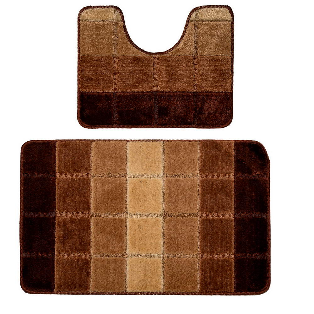 Коврик для в/к DKTX Comfort Quadro из 2 шт 50х80/50х40см 10мм (бежевый)