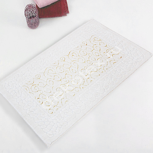 Коврик для в/к CASTAFIORE NATURALE из 1 шт 60х100см хлопковый MODELLO 02 8мм кремовый