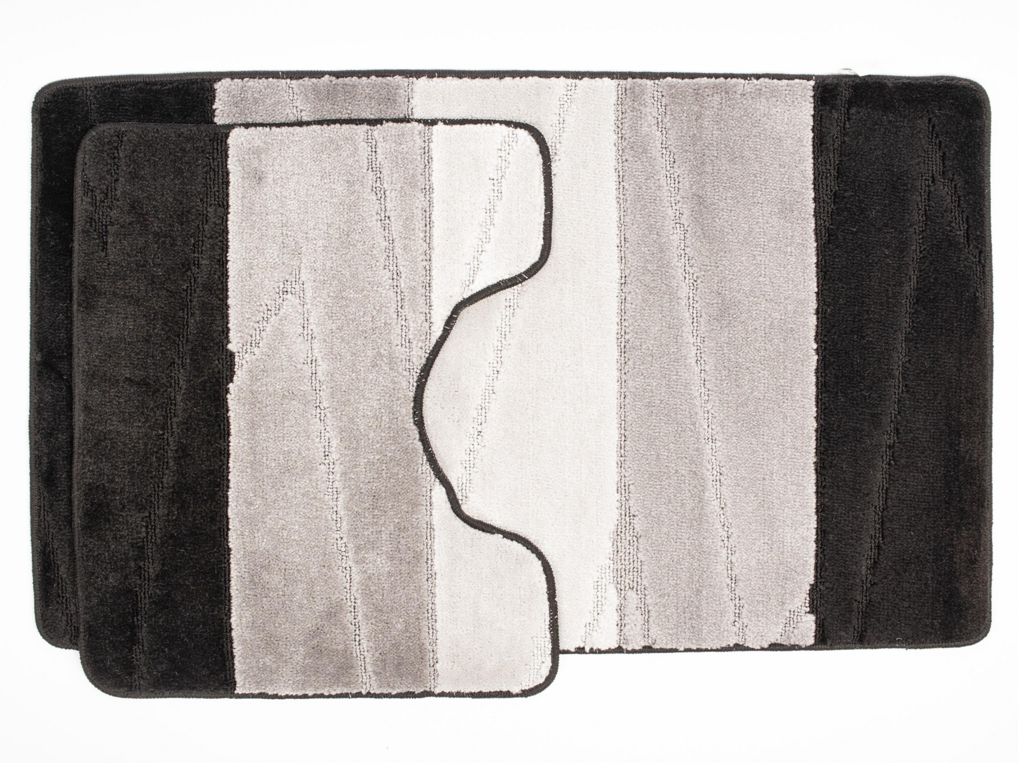 Комплект ковриков для в/к AQUA-PRIME Enigma из 2 шт 50х80/40х50см 12мм черный