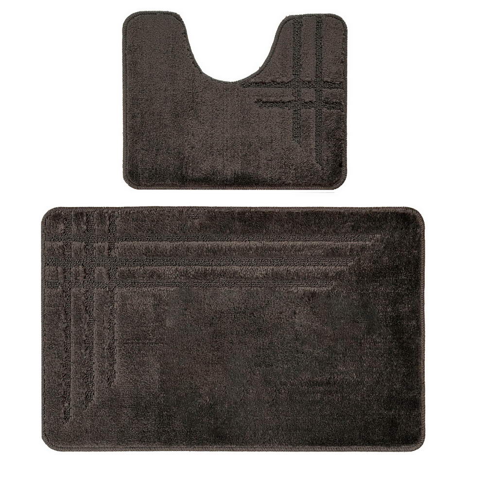 Коврик для в/к DKTX Comfort Linea из 2 шт 50х80/50х40см 10мм (серый)