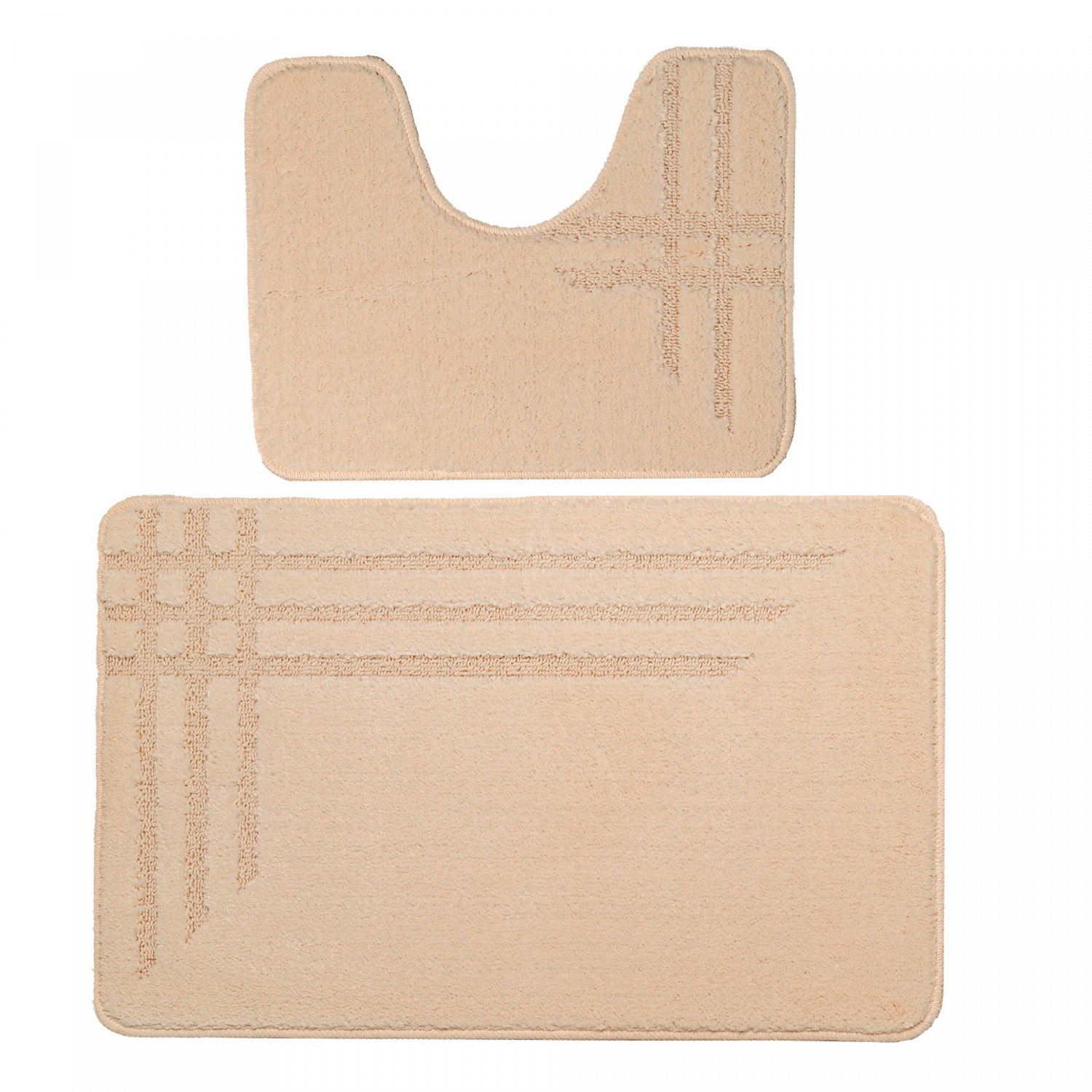 Коврик для в/к DKTX Comfort Linea из 2 шт 60х100/50х60см 10мм (молочный)